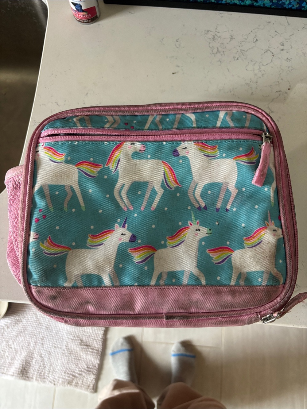 Pottery Barn Kids Unicorn Lunch Box - Pink and Turquoise